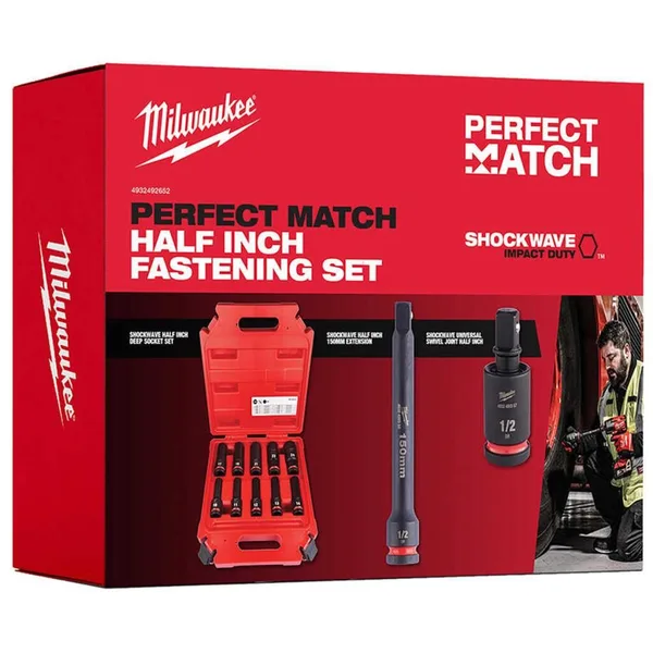 Milwaukee Perfect Match 1/2'' Derin Lokma Takımı