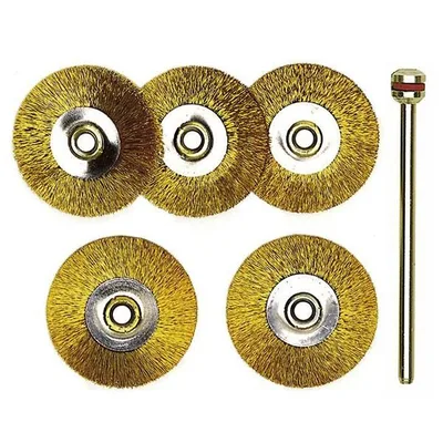 Proxxon 28962  5'li Daire Sarı Tel Fırça 22mm