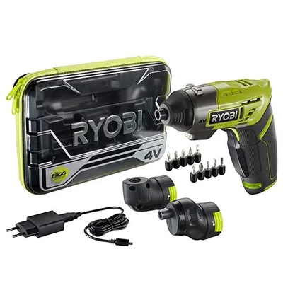 RYOBI ERG0-A2 Akülü Tornavida - 4V (Lion) Köşe + Ofset Başlık Setli 1.5 Ah