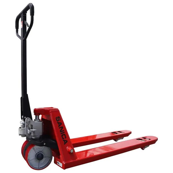 Sanica 2500kg Kapasiteli 1150mm Poliüretan Tekerlekli Manuel Transpalet
