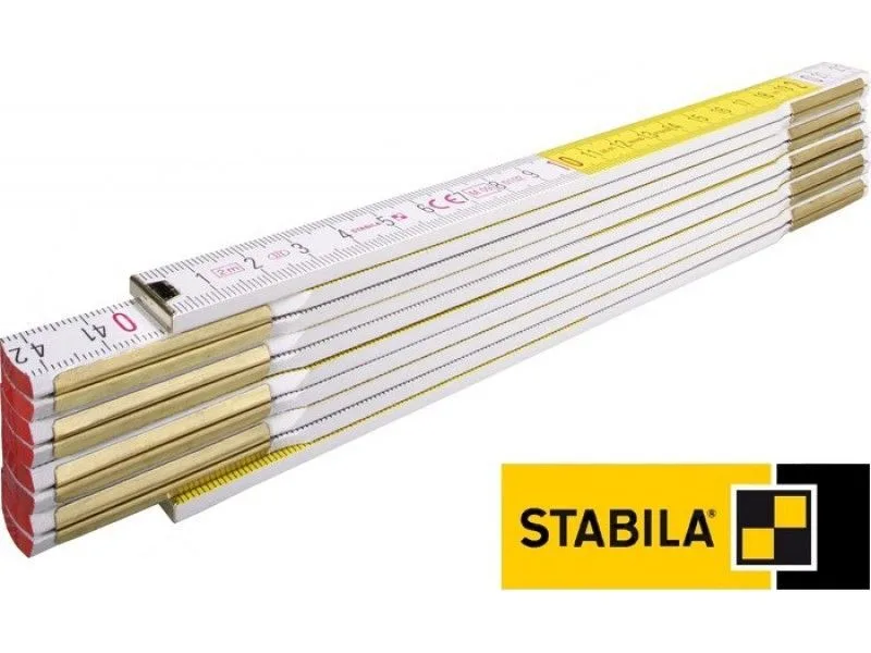 Stabila Tip 617 Mafsallı Ahşap Metre (Gizli Perçin) 1128