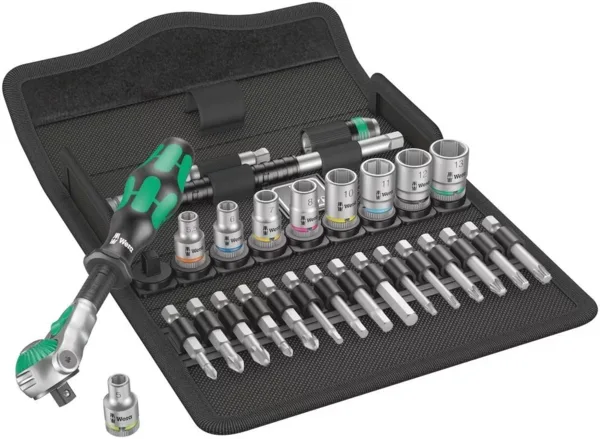 Wera 8100 SA 6 Zyklop Speed Cırcır Seti, 1/4” bağlantı, Metrik