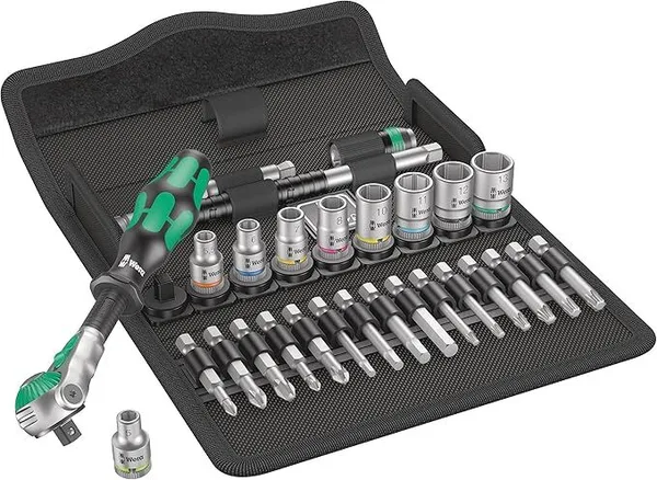 Wera 8100 SA 9 Zyklop Speed Cırcır Seti 1/4' 28 Parça