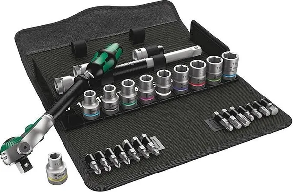 Wera 8100 SC 6 Zyklop Cırcır Seti, 1/2” bağlantı