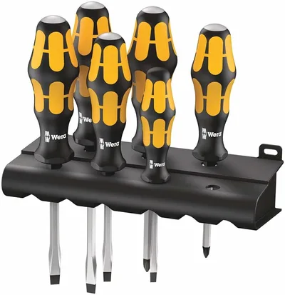WERA 932/6 Tornavida Seti darbe uçlu 6 parçalı düz/PZ