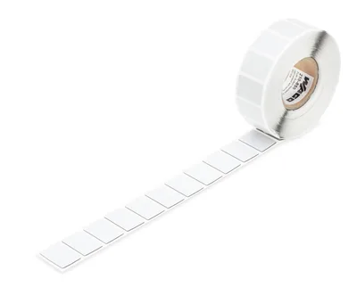 210-855 27x18 mm kalıcı yapışkanlı etiket, 350 adet/rulo Gümüş