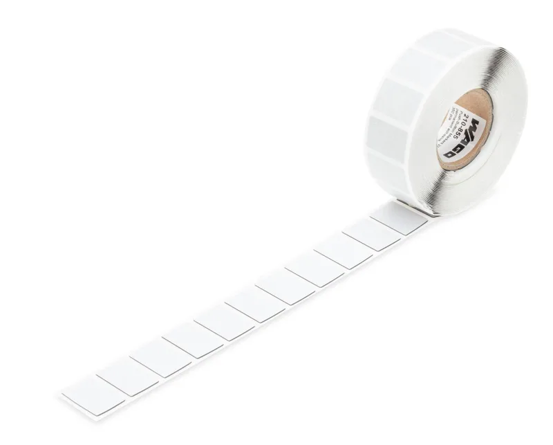 210-855 27x18 mm kalıcı yapışkanlı etiket, 350 adet/rulo Gümüş