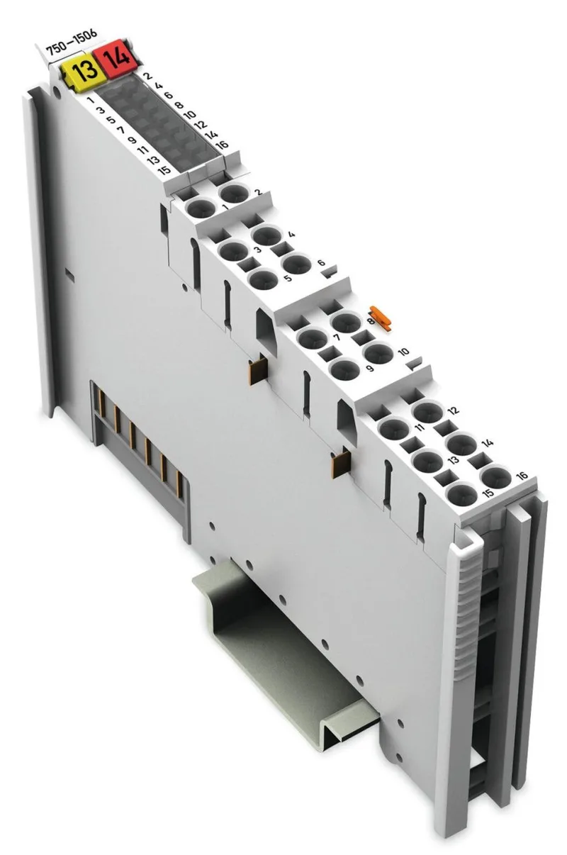 750-1506 8 kanallı dijital giriş/çıkış; 24 VDC; 0,5 A; açık gri