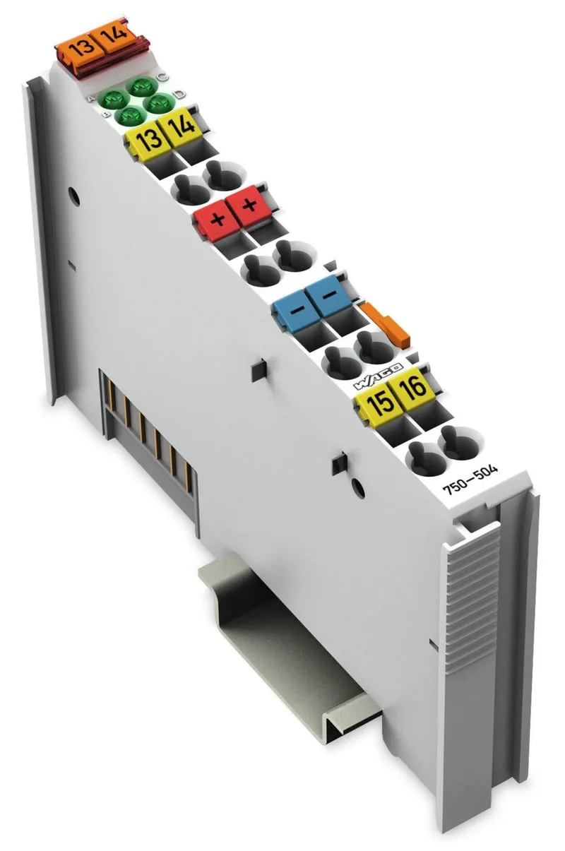 750-504 4 kanallı dijital çıkış; 24 VDC; 0,5 A; açık gri