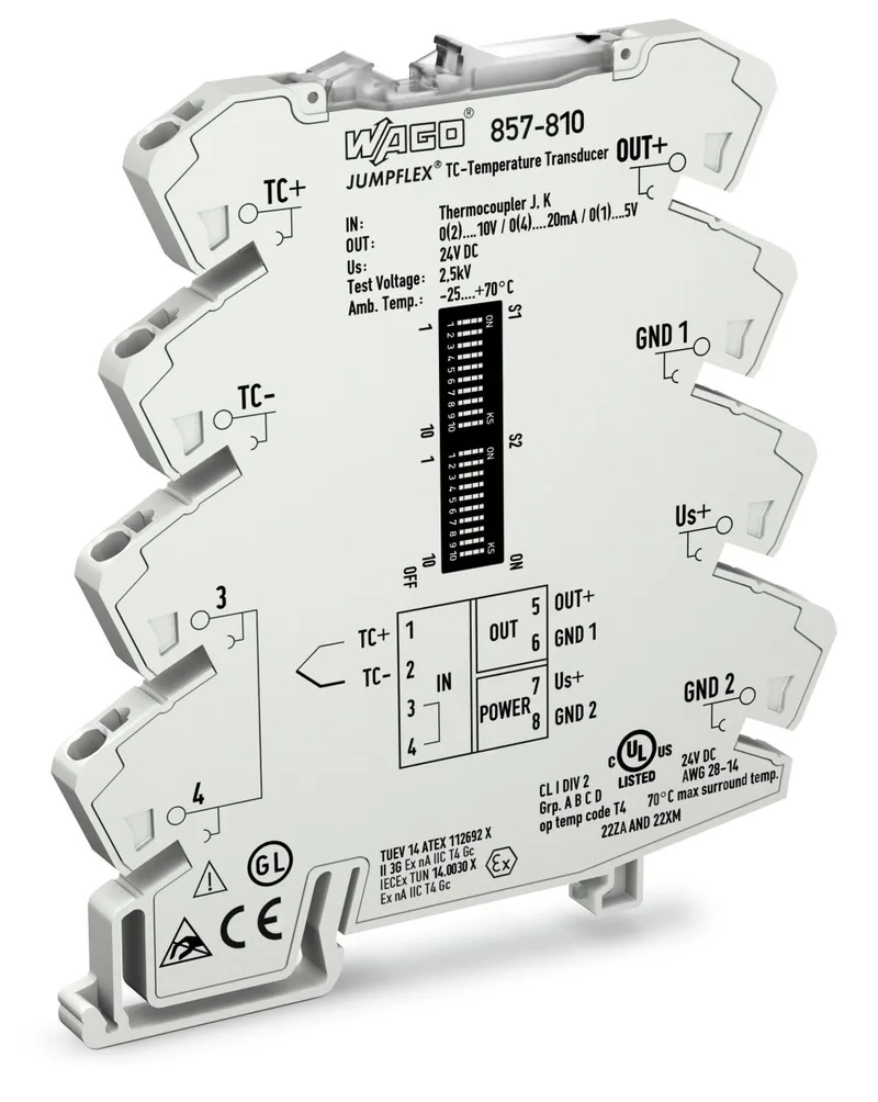 857-810 Termokupllar için Sıcaklık Sinyali Dönüştürücü