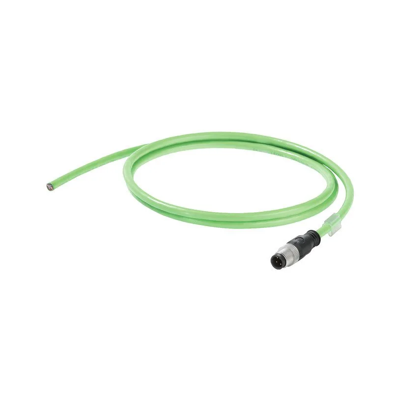 Dragline kablosu, PROFINET, M12 D kodu - IP 67 düz pimli, RJ45 IP 20, Cat.5 (ISO / IEC 11801) / Cat.5e (TIA T568-B), PUR