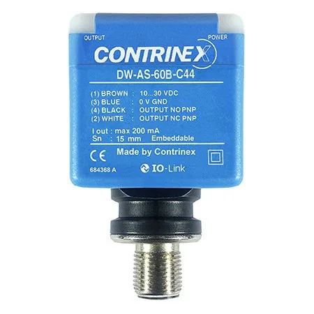 DW-AS-60B-C44 15mm 40 x 40 (C44), Gömülebilir NPN, Değiştirme (NO / NC) M12 4 pimli Endüktif Sensör