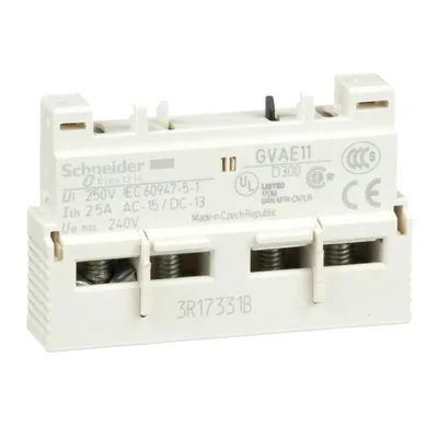 GVAE11 1NA + 1NK Öne takılan tip yardımcı kontak blok