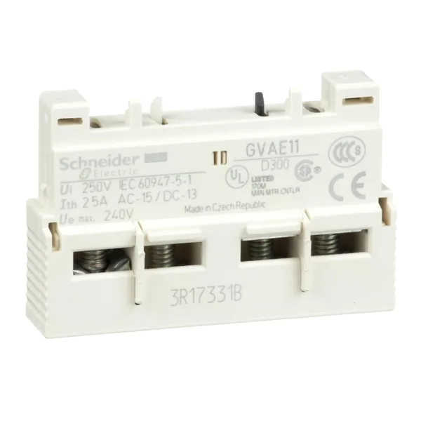 GVAE11 1NA + 1NK Öne takılan tip yardımcı kontak blok