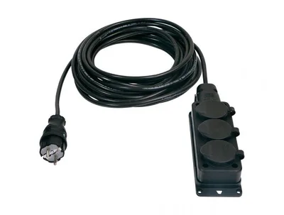 Kauçuk 1x16A Üçlü Grup Priz (3X1,5mm 3mt.KABLOLU )