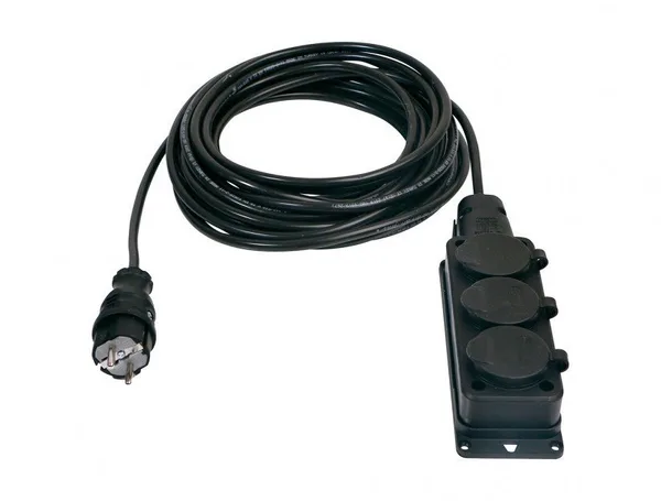 Kauçuk 1x16A Üçlü Grup Priz (3X1,5mm 3mt.KABLOLU )