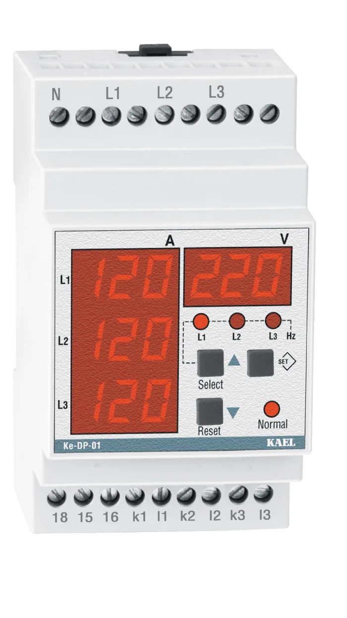 ke-DP-01 3 Faz Gerilim ve Akım Koruma Rölesi X/5 A