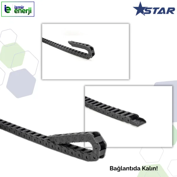 S15 Plastik Hafif Seri 15x15 Hareketli Kablo Kanalı