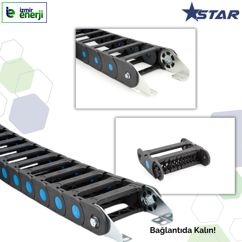 Hareketli Kablo Kanalı S40 Plastik Ağır Seri 100
