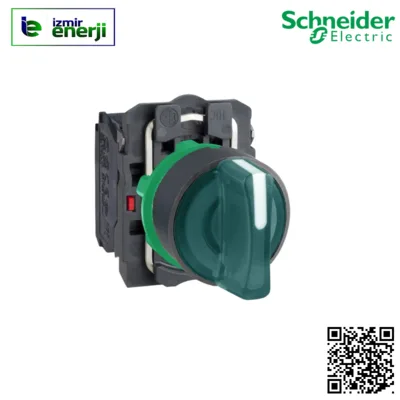 XB5-AK123B5 1NA+1NK LED”li 24 V AC/DC beslemeli 0-1 Yeşil Mandal Buton