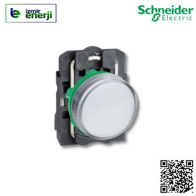 XB5-AVM1 LED”li 220 V AC beslemeli Beyaz Sinyal Lambası