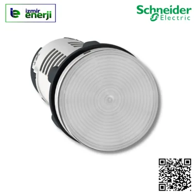 XB7-EV07BP LED'li, 24V AC/DC Şeffaf Beyaz Sinyal Lambası