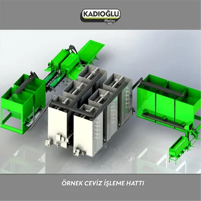 Ceviz Soyma, Kurutma, Ayırma, Kırma, Dal-Taş-Yaprak Ayırma Hattı - Anahtar Teslim
