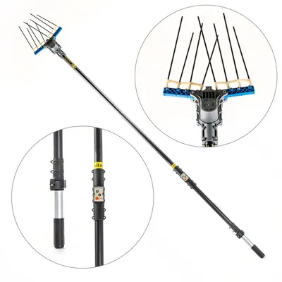 Atrax V5 PRO Akü İle Çalışan Yeni Nesil Zeytin Hasat Makinesi (Teleskopik Karbon Fiber Sırık 270-300 cm)