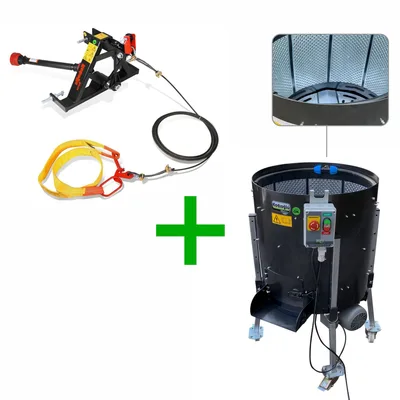 Kadıoğlu CKS130180EKO 180 Litre Ceviz Soyma Makinesi ve Kadıoğlu Vibrope Ceviz Hasat Makinesi Seti