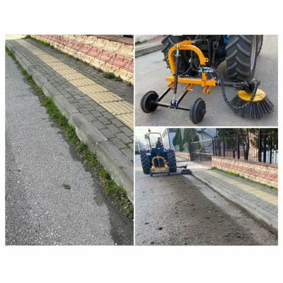 Kadıoğlu KCP80 Traktörle Çalışan Kaldırım ve Kilit Taşı Otu Temizleme Biçme Makinesi