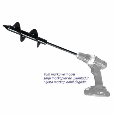Kadmec X75L Matkap İçin Fide Dikim Toprak Burgusu Uzun Model