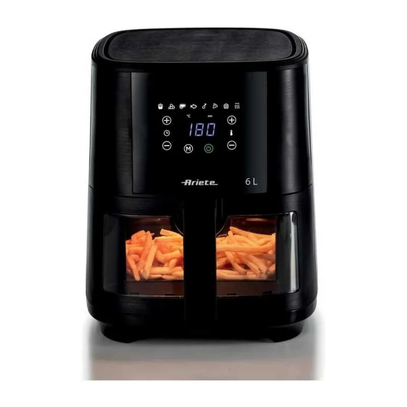 Ariete 6L 1300W Cam Sıcak Hava Fritözü Siyah 4626/00