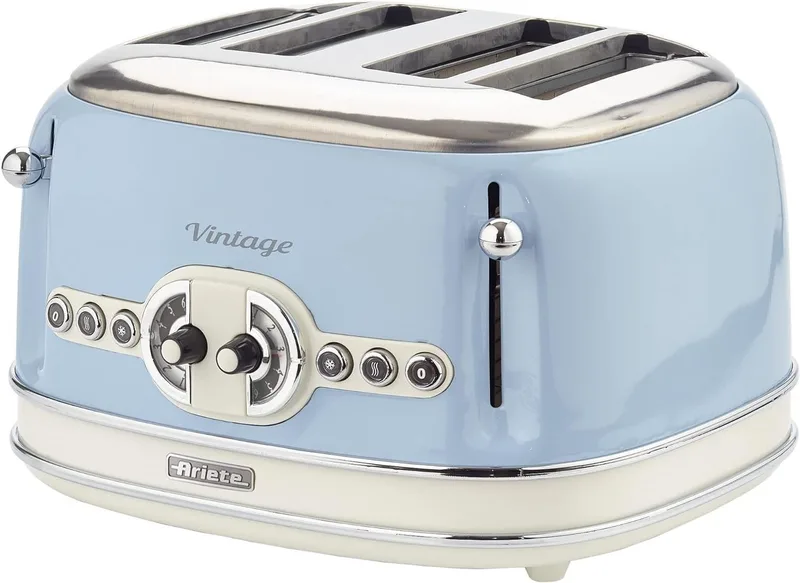 Ariete Vintage Ekmek Kızartma Makinesi - 4 Dilim, Mavi