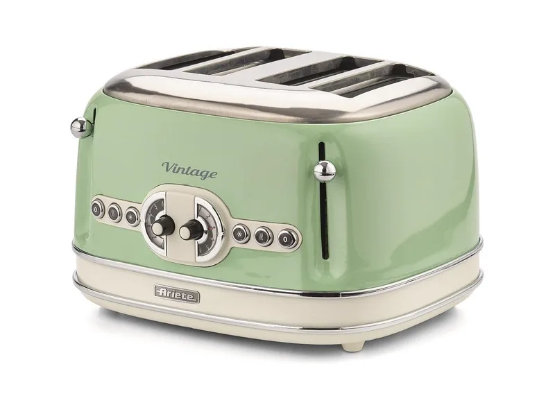Ariete Vintage Ekmek Kızartma Makinesi, 4 Dilim - Yeşil  