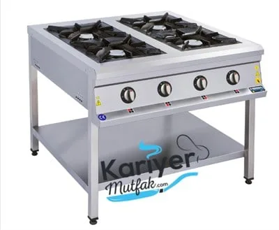 Görkem 4 Lü Taban Raflı Ocak Gazlı ve Lpg Li 100X100X85 cm 206