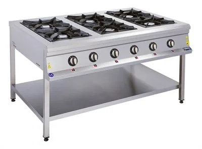 Görkem 6 Lı Taban Raflı Ocak Gazlı ve Lpg Li 150X100X85 cm 208