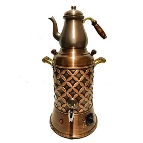 Anka 3 Demlikli Bakır Elektrikli Semaver 34 Litre BDS3
