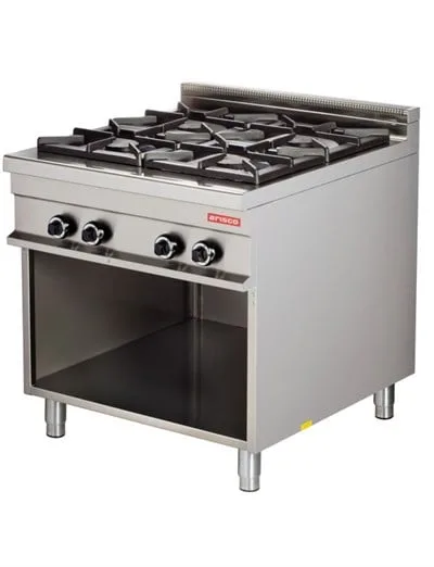 Arisco 4 Gözlü Gazlı Ocak Alt Açık Dolaplı Ce Belgeli 85x90x90 GR921