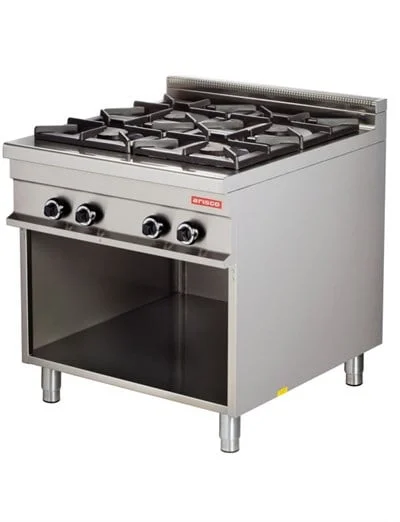 Arisco 4 Gözlü Gazlı Ocak Alt Açık Dolaplı Ce Belgeli 85x90x90 GR921