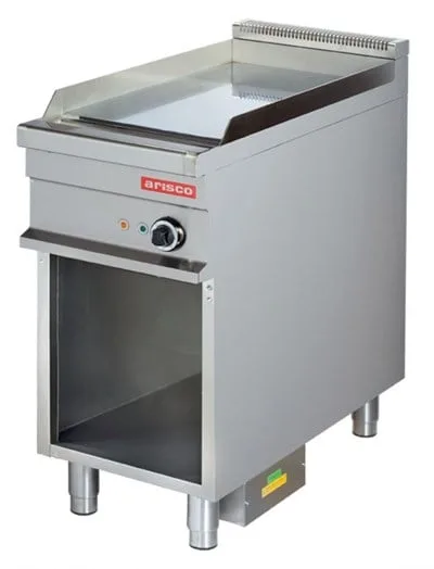 Arisco 40 lık Elektriklli Izgara Alt Açık Dolaplı Pleyt Düz Yüzey EG911 Profesyonel 42,5x90x90 / Range / Electric