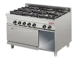 Arisco 6 Ocaklı Gazlı Kuzine 2/1 GN Fırın Ce Belgeli Profesyonel Kuzine GR932E - 1