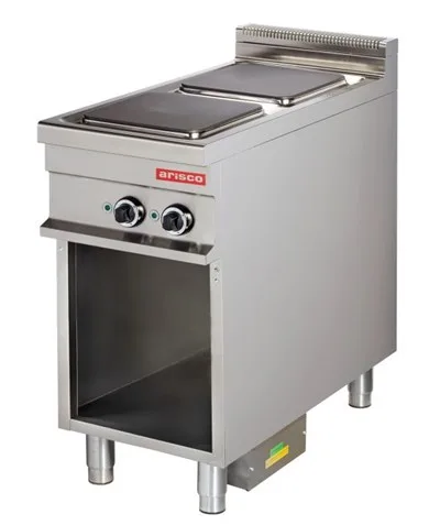 Arisco Elektrikli 2 li Fırınsız Ocak Alt Açık Dolaplı Profesyonel 7 Pozisyonlu Isıtma 42,5x90x90 ER911 / Range / Electric