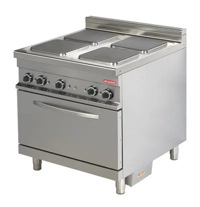 Arisco Elektrikli 4 Ocaklı Kuzine 2/1 GN Elektrikli Fırın 85x90x90 ER922 / Range / Electric