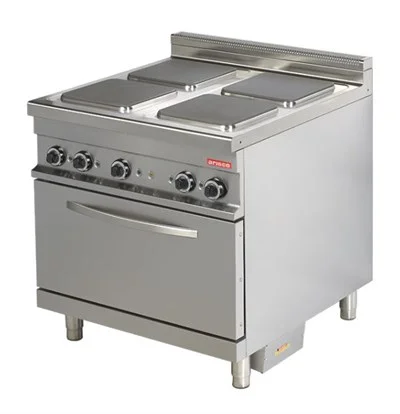 Arisco Elektrikli 4 Ocaklı Kuzine 2/1 GN Elektrikli Fırın 85x90x90 ER922 / Range / Electric