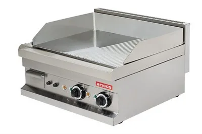 Arisco Elektrikli 60 Lık Yarı Düz Yarı Oluklu Pleyt Izgara Ayna Krom Kaplı EG606SG