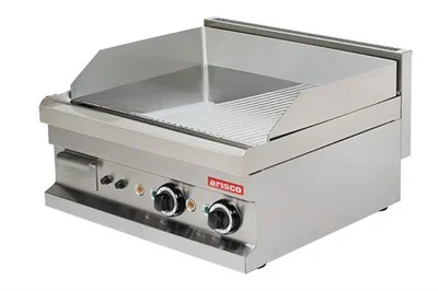 Arisco Elektrikli 60 Lık Yarı Düz Yarı Oluklu Pleyt Izgara Ayna Krom Kaplı EG606SG