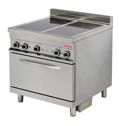 Arisco Elektrikli Kuzine 2 li Isı Camlı Pleyt 2/1 GN Elektrikli Fırın ER922C / Range / Electric