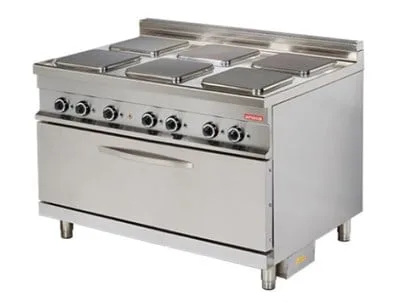 Arisco Elektrikli Kuzine 6 Ocaklı Kare Yüzey Maksi Fırın ER933 / Range / Electric