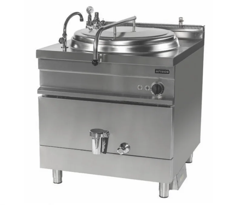 Arisco Elektrikli Kaynatma Tenceresi Profesyonel 150 Litre İndirekt Isıtma 85x90x90 EBP150I
