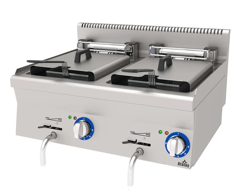 Atalay Elektrikli Fritöz 24 Litre Çiftli Fritöz 80x60x30 E AEF-860